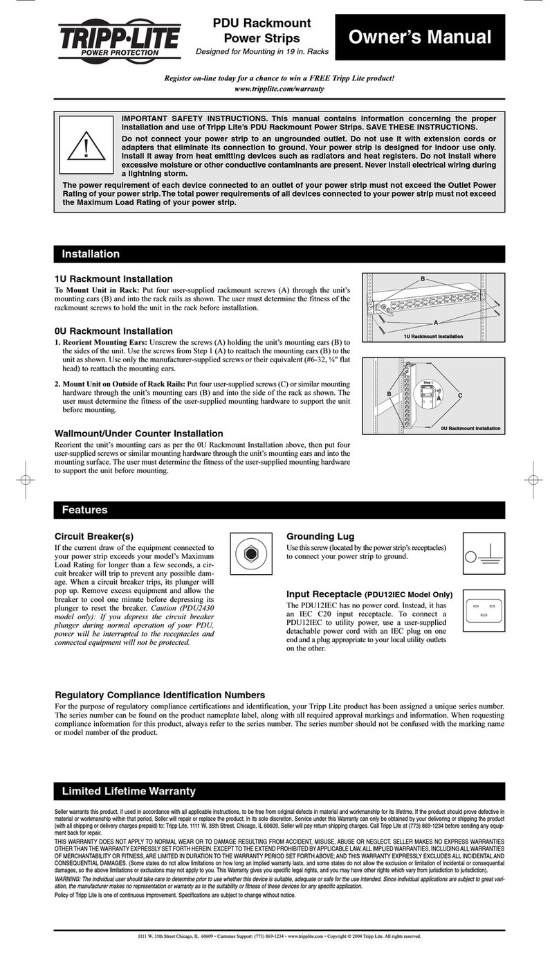 Tripp Lite 200407059 User manual Tripp Lite 200407059 User manual