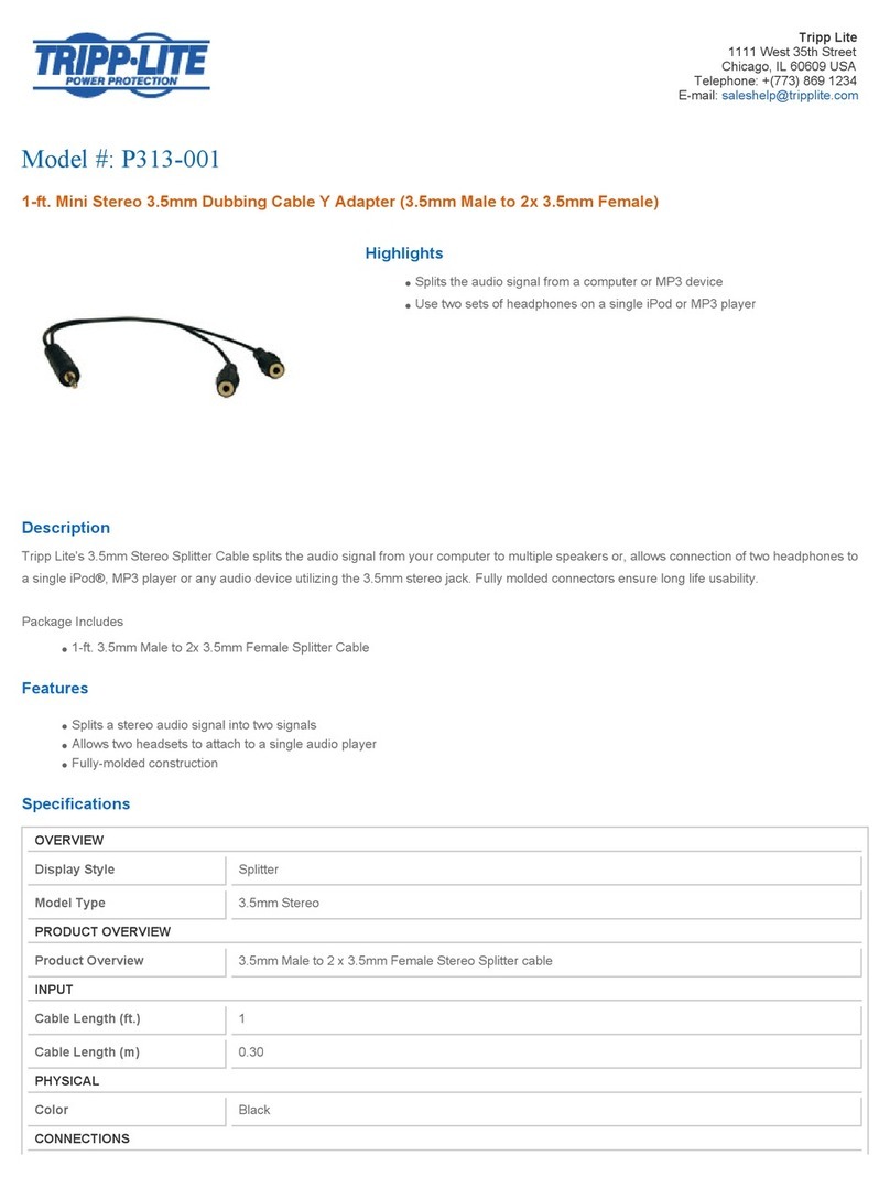 Tripp Lite P313-001 User manual