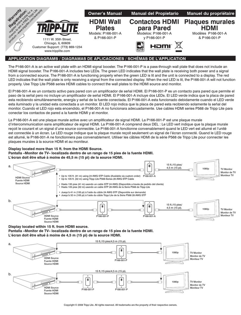 Tripp Lite 166-001-A owner's manual