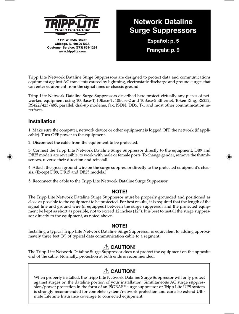 Tripp Lite Data Shield DNET1 owner's manual