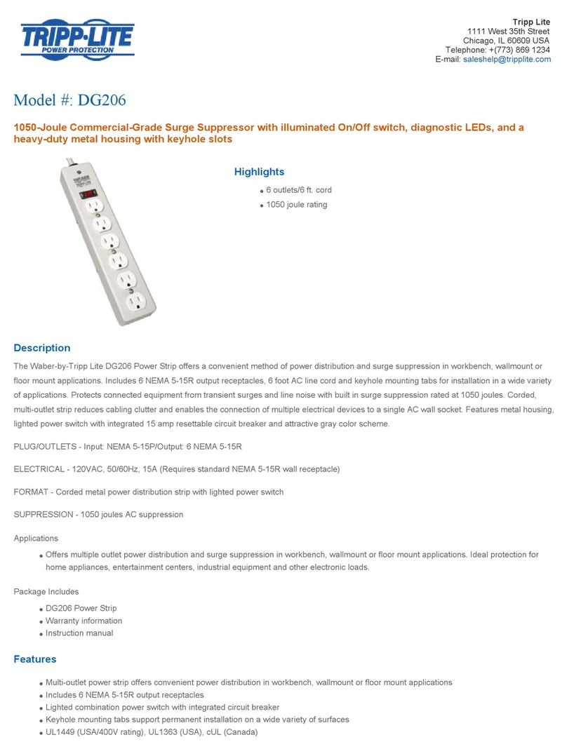 Tripp Lite DG206 User manual