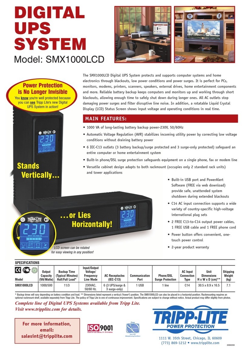 Tripp Lite SMX1000LCD User manual