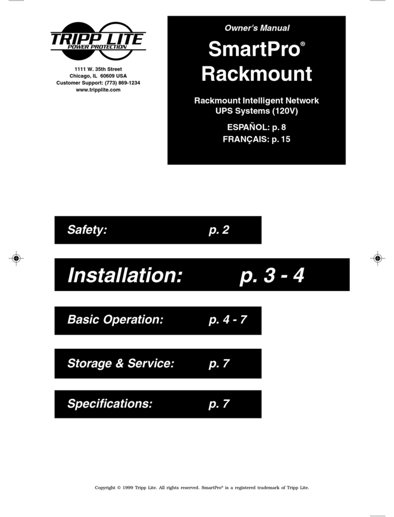 Tripp Lite SmartPro SmartPro Rackmount User manual Tripp Lite SmartPro SmartPro Rackmount User manual