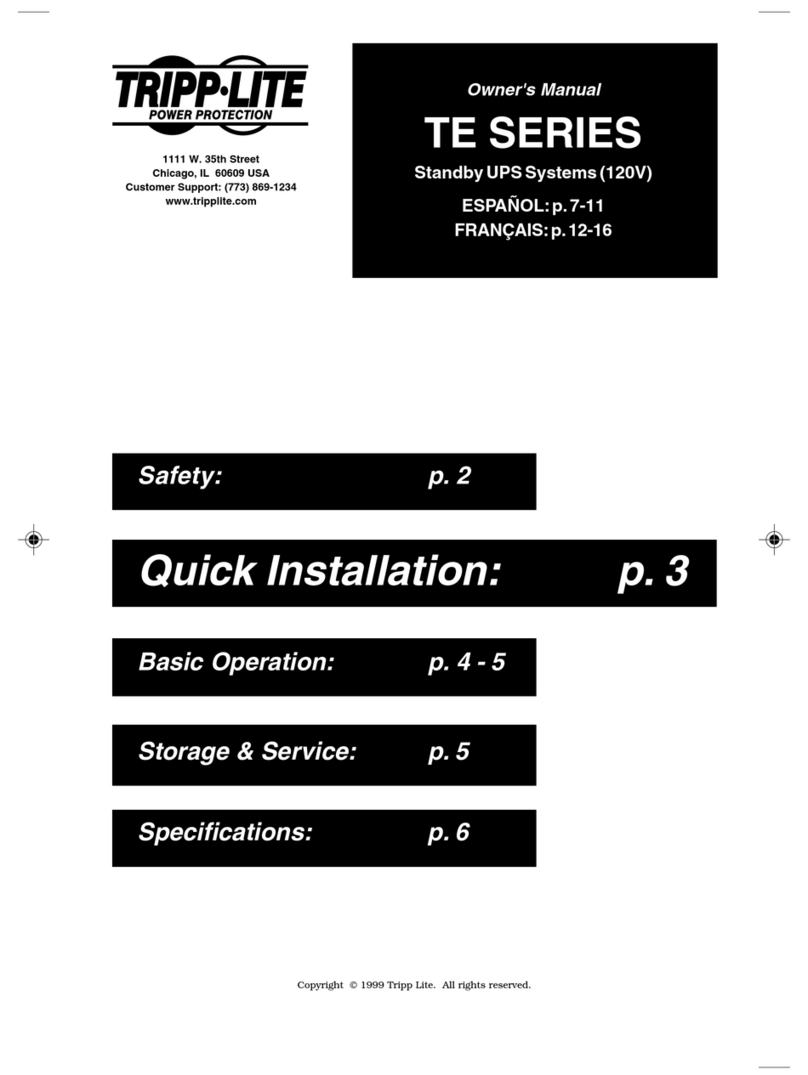 Tripp Lite TE Series owner's manual