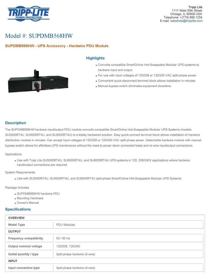 Tripp Lite SUPDMB568HW User manual