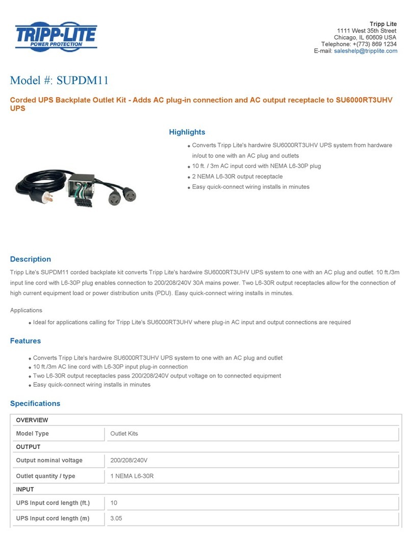 Tripp Lite SUPDM11 Specifications