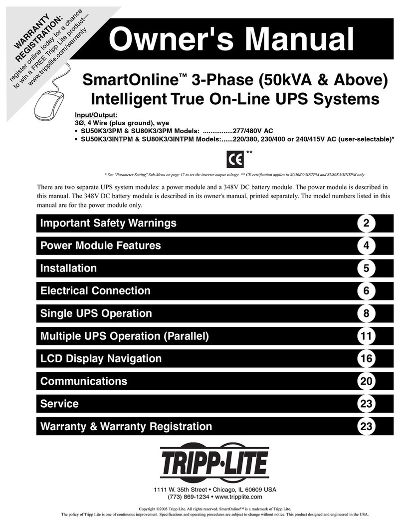 Tripp Lite SmartOnline SU50K3/3INTPM User manual