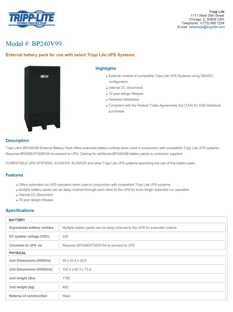 Tripp Lite BP240V99 User manual
