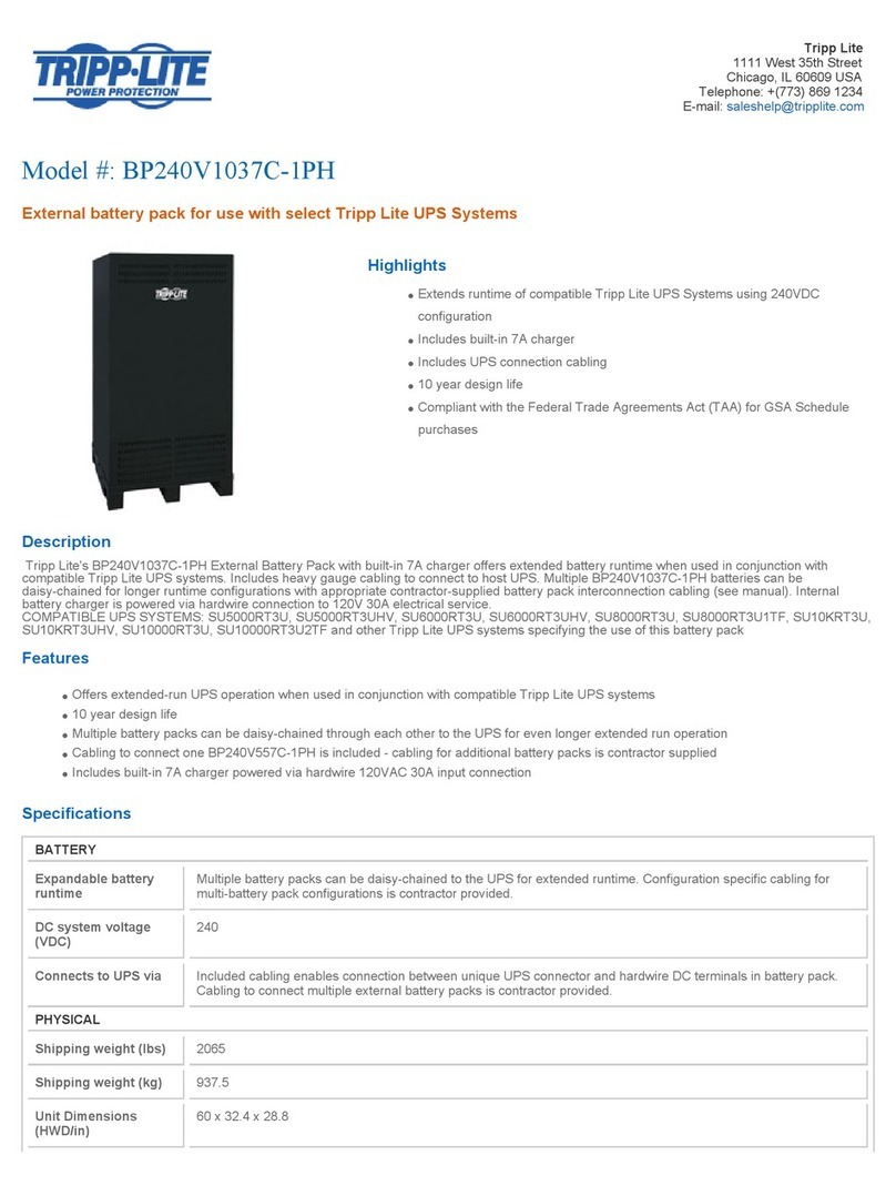 Tripp Lite BP240V1037C-1PH User manual Tripp Lite BP240V1037C-1PH User manual