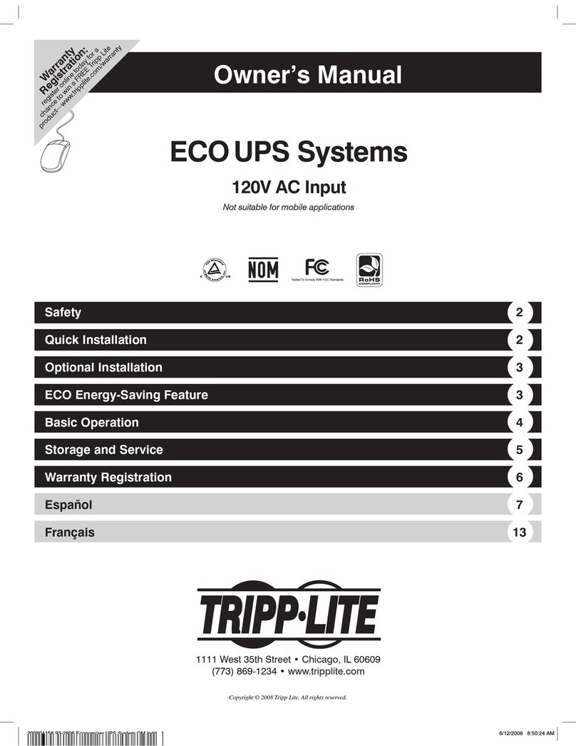 Tripp Lite ECO UPS System User manual