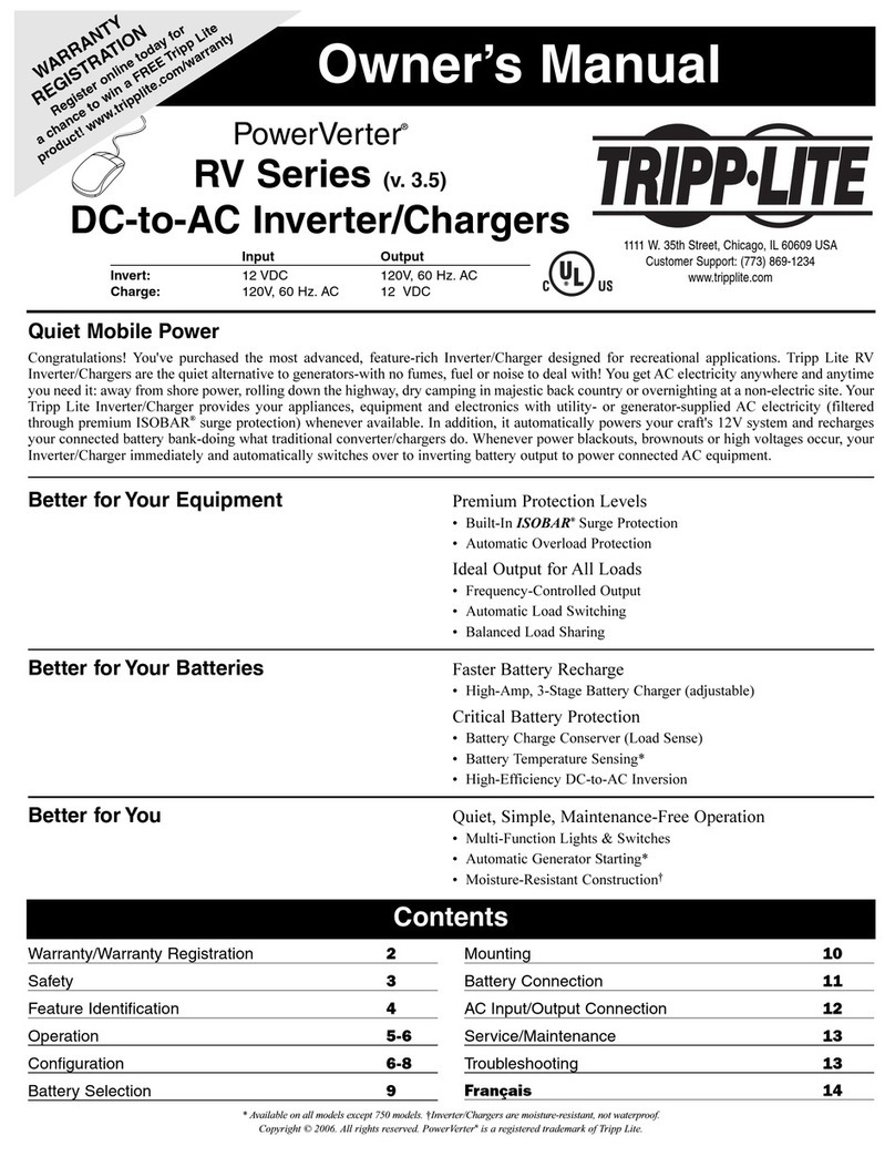 Tripp Lite RV Series User manual