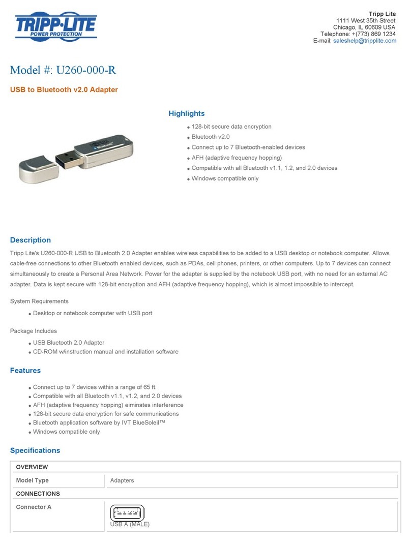 Tripp Lite U260-000-R User manual