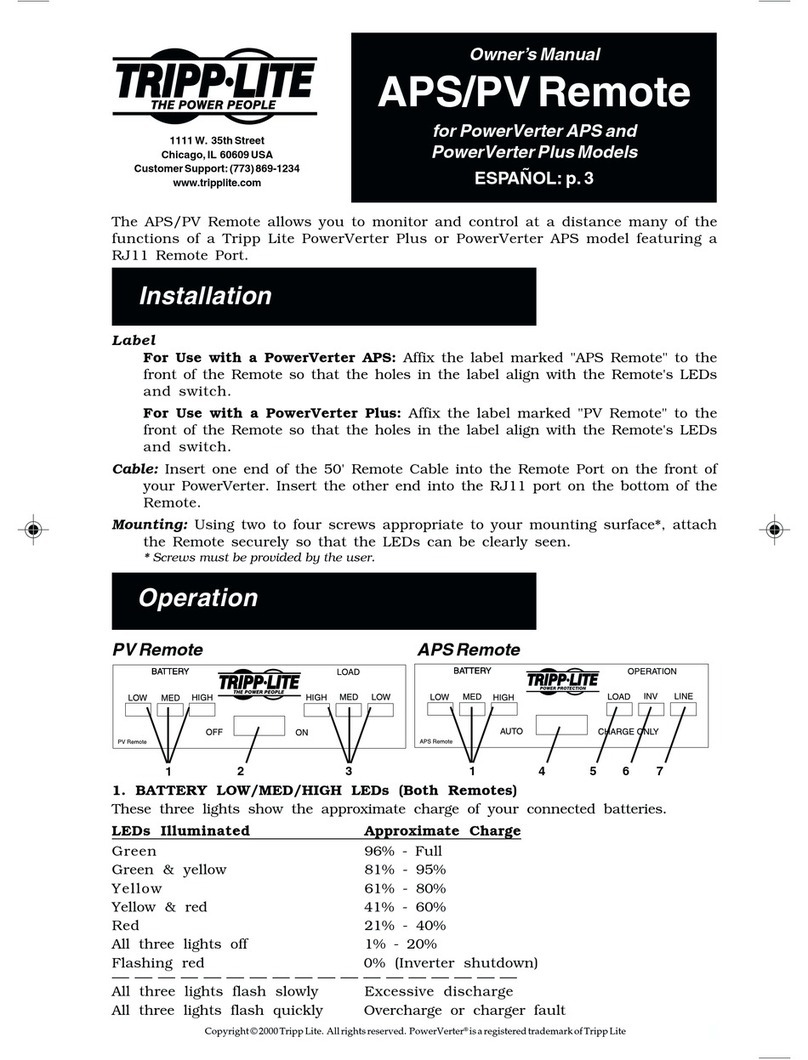 Tripp Lite APS/PV owner's manual