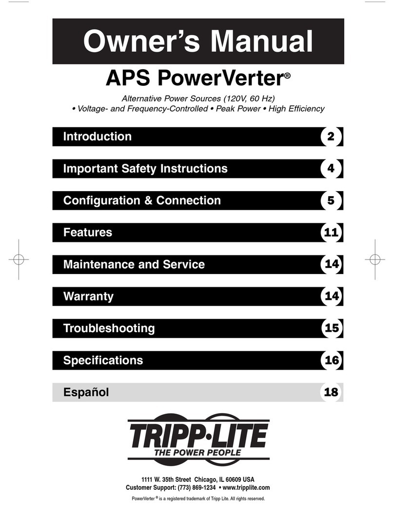 Tripp Lite Alternative Power Source User manual