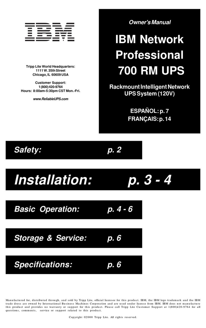 IBM 700 RM UPS User manual
