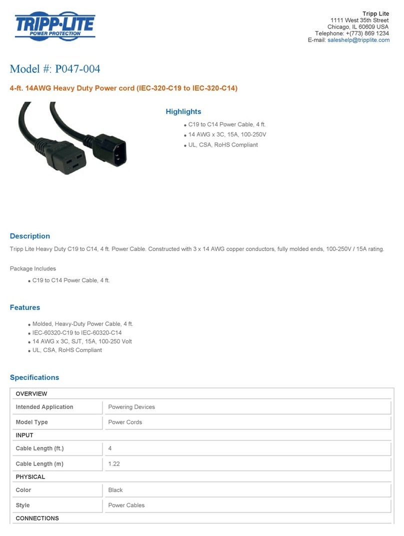 Tripp Lite P047-004 User manual