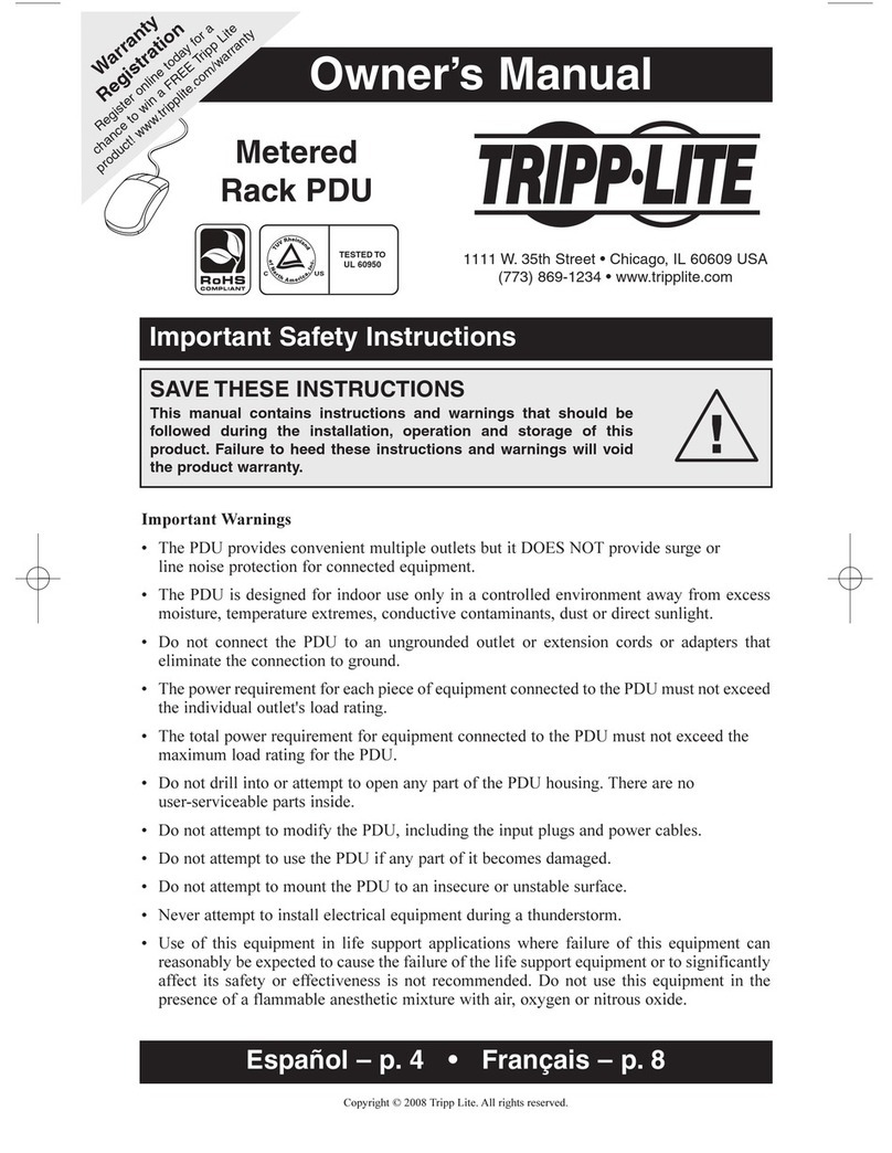 Tripp Lite Metered Rack PDU owner's manual