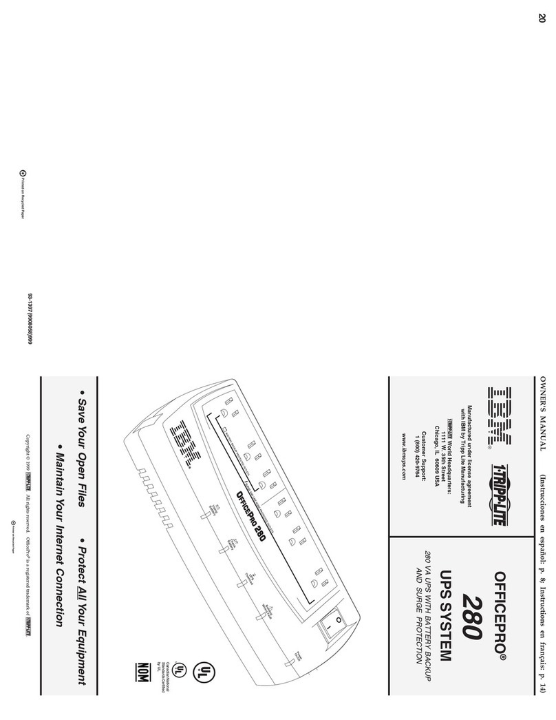 Tripp Lite OfficePro 280 User manual