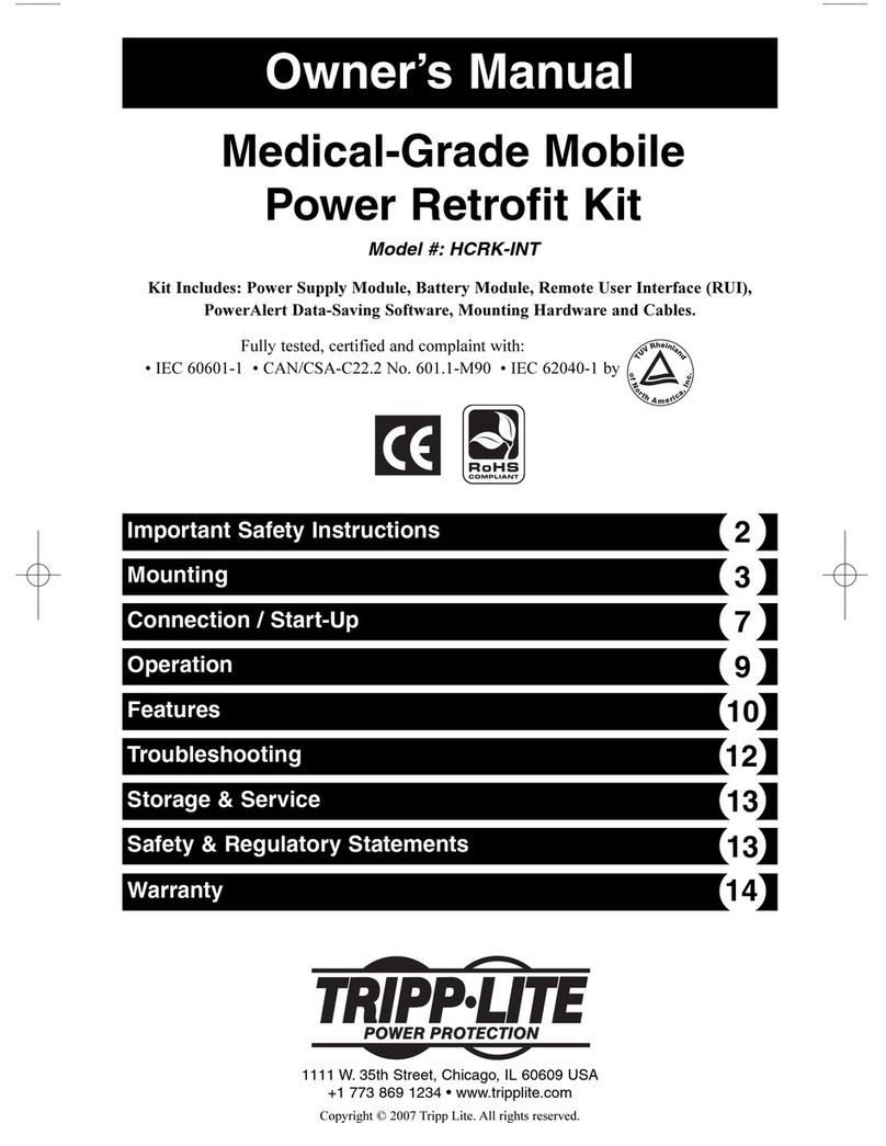 Tripp Lite HCRK-INT User manual