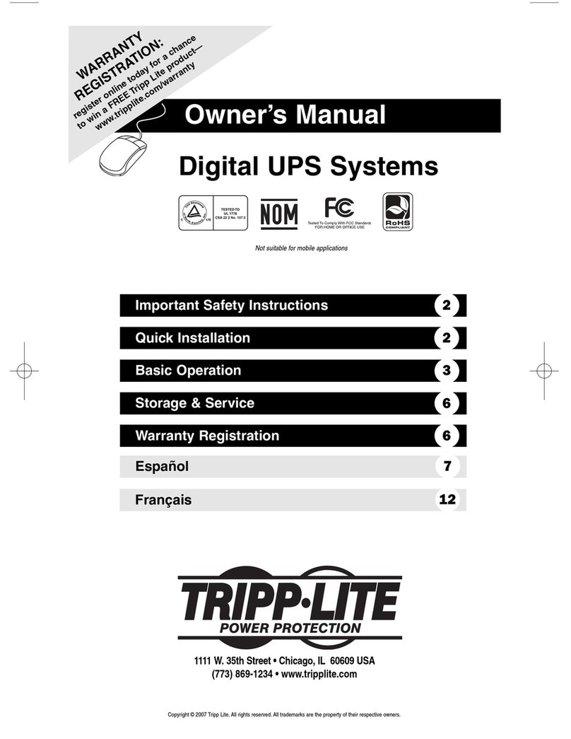 Tripp Lite Full Isolation UPS Systems none User manual