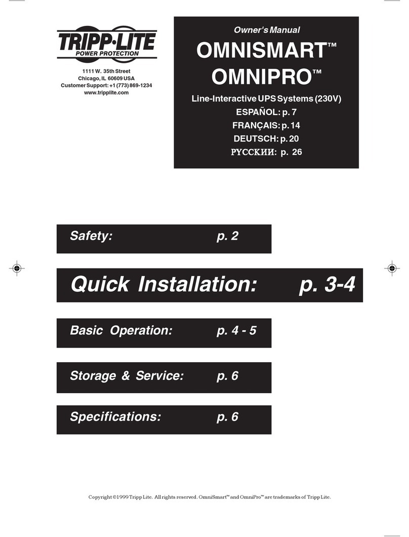 Tripp Lite OMNIPRO User manual