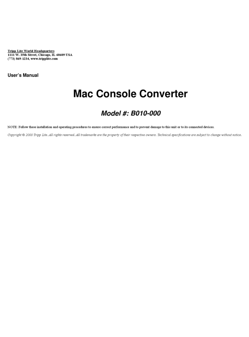 Tripp Lite Mac Console Converter B010-000 user manual