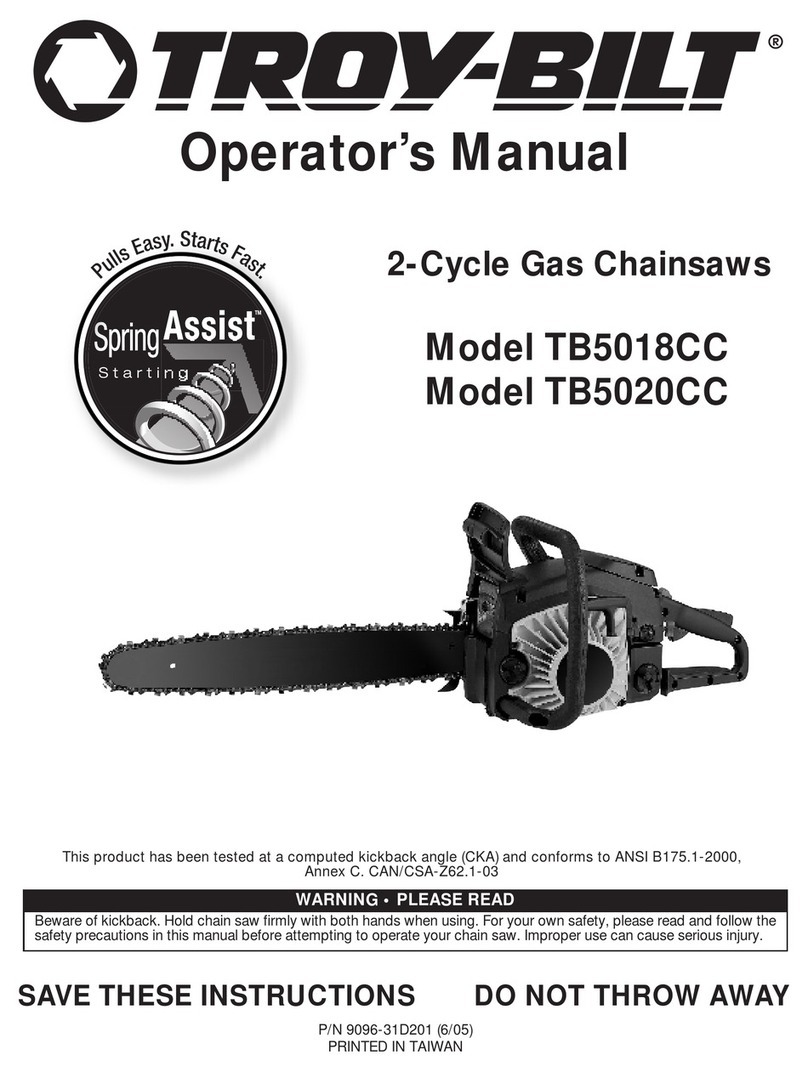 Troy-Bilt TB5018CC, TB5020CC User manual