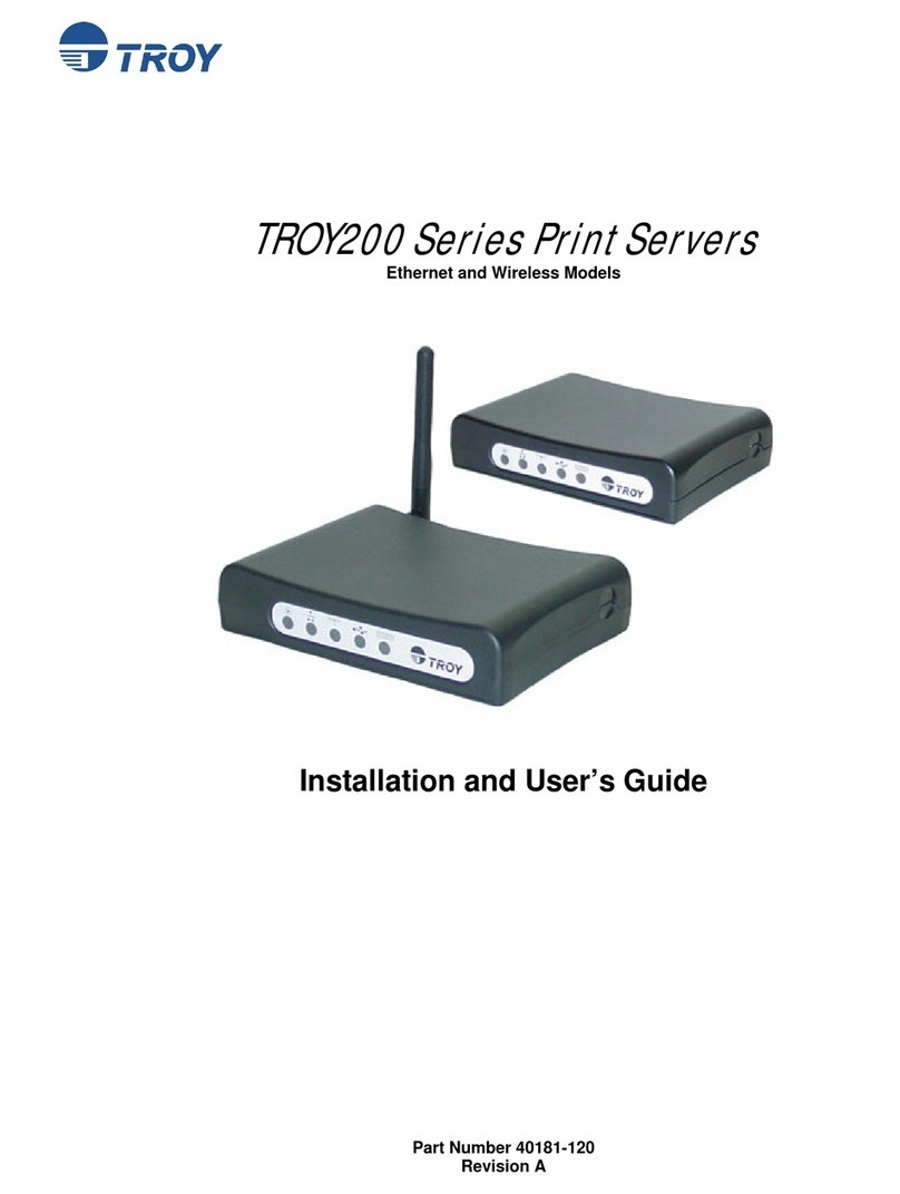TROY Group TROY200 Series Installation and user guide