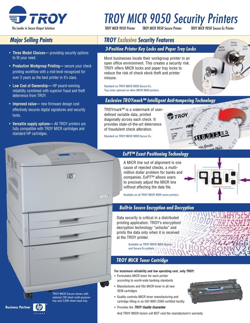 TROY Group MICR 9050 Secure EX Specifications