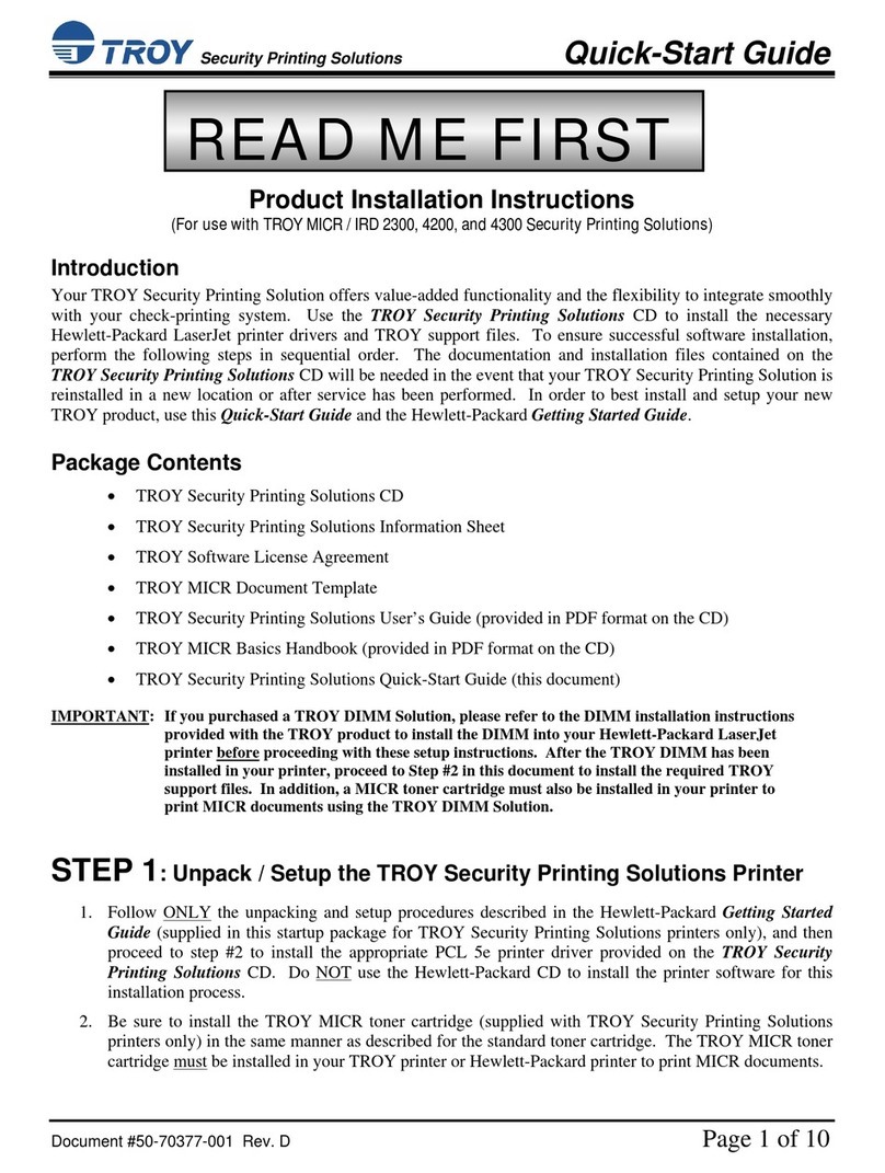 TROY Group IRD 4200 User manual