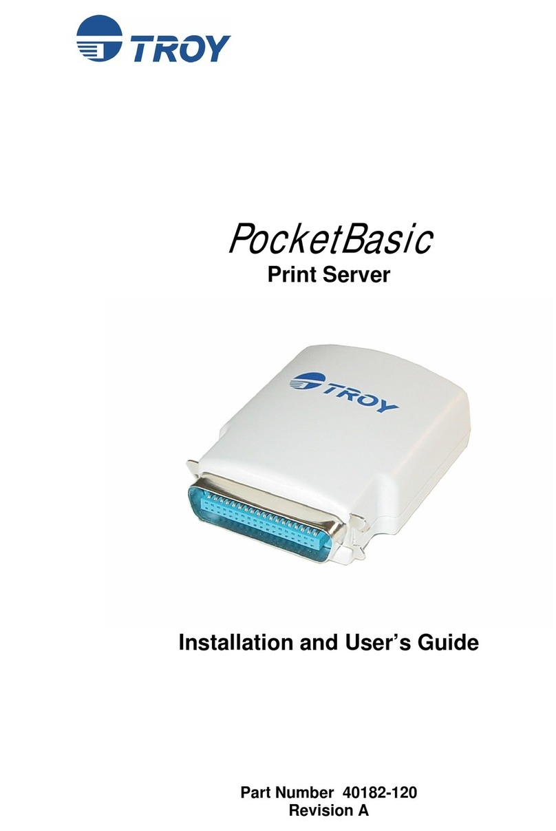 TROY Group Print Server PocketBasic Installation and user guide TROY Group Print Server PocketBasic Installation and user guide