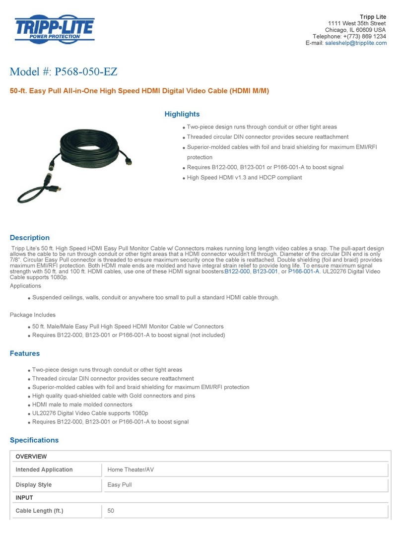 Tripp Lite P568-050-EZ User manual