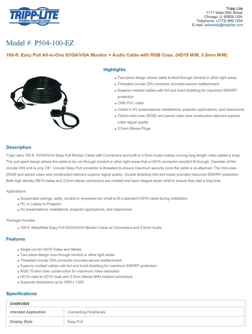 Tripp Lite P504-100-EZ User manual Tripp Lite P504-100-EZ User manual