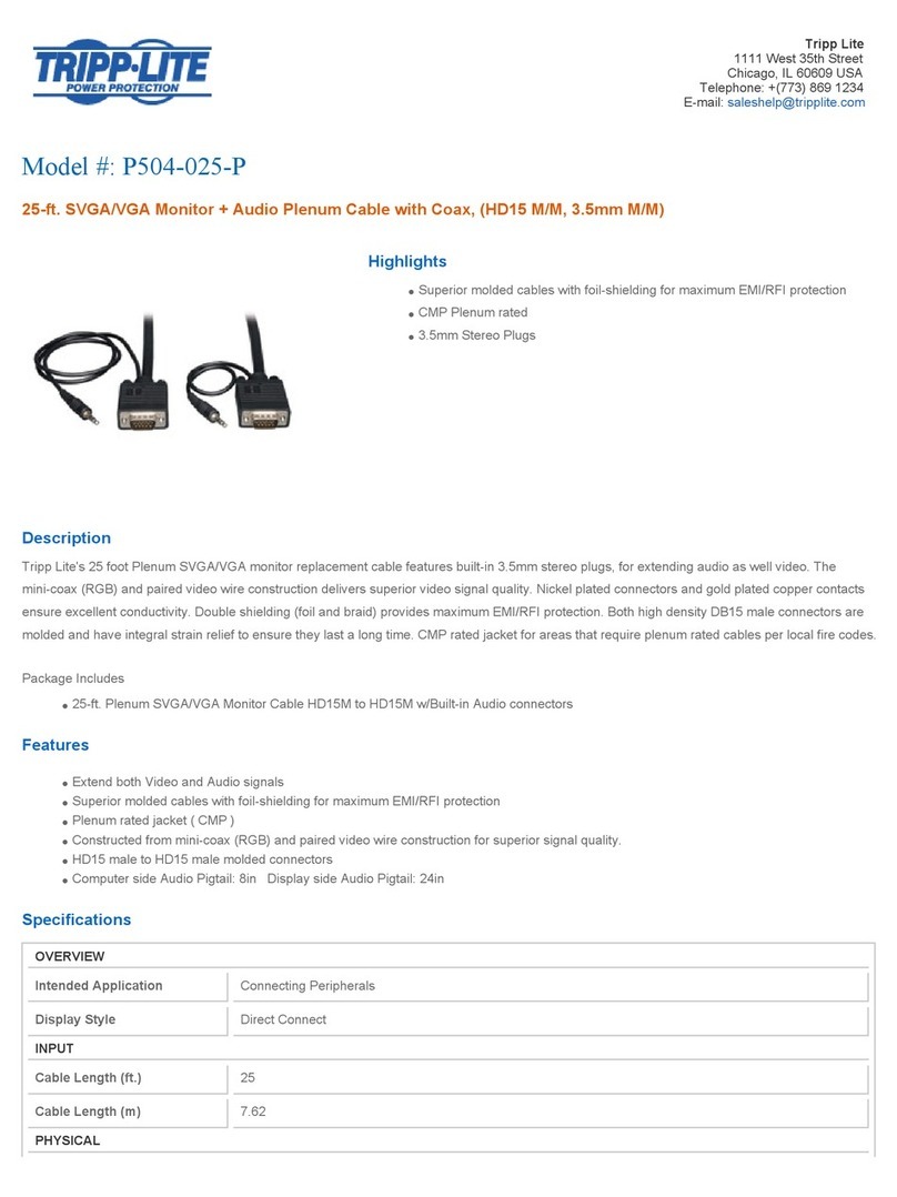 Tripp Lite P504-025-P User manual