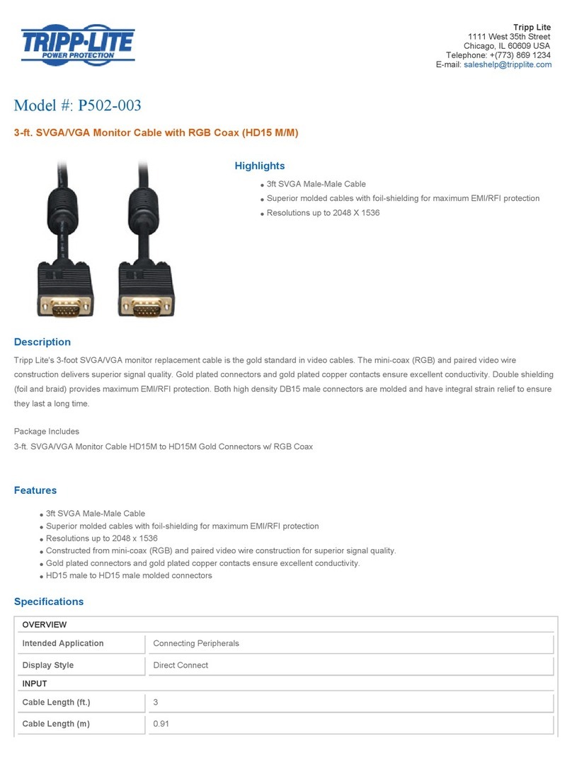Tripp Lite P502-003 User manual Tripp Lite P502-003 User manual