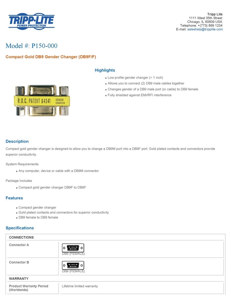 Tripp Lite p150-000 User manual