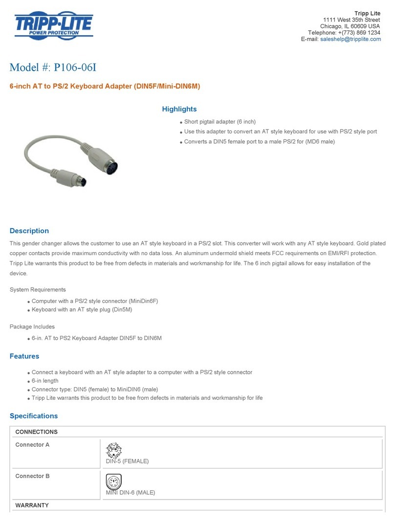 Tripp Lite P106-06I Specifications