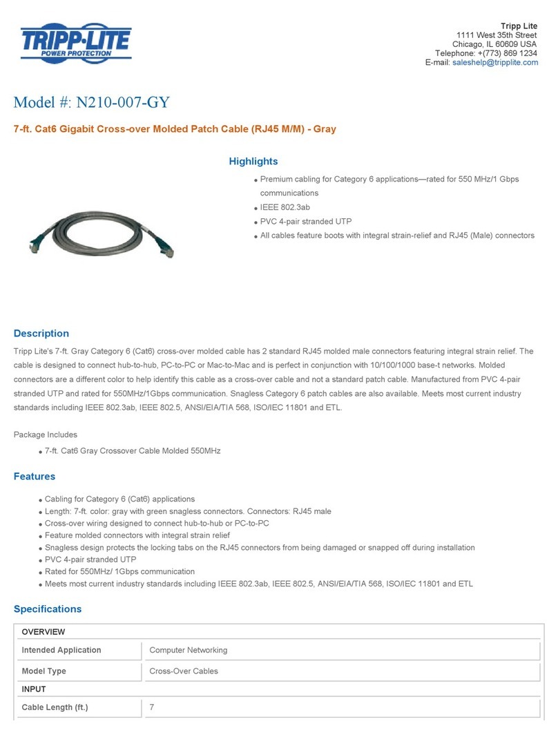 Tripp Lite N210-007-GY Specifications Tripp Lite N210-007-GY Specifications