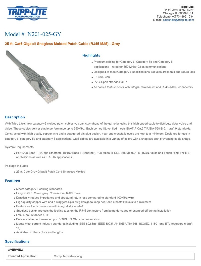 Tripp Lite N201-025-GY User manual Tripp Lite N201-025-GY User manual