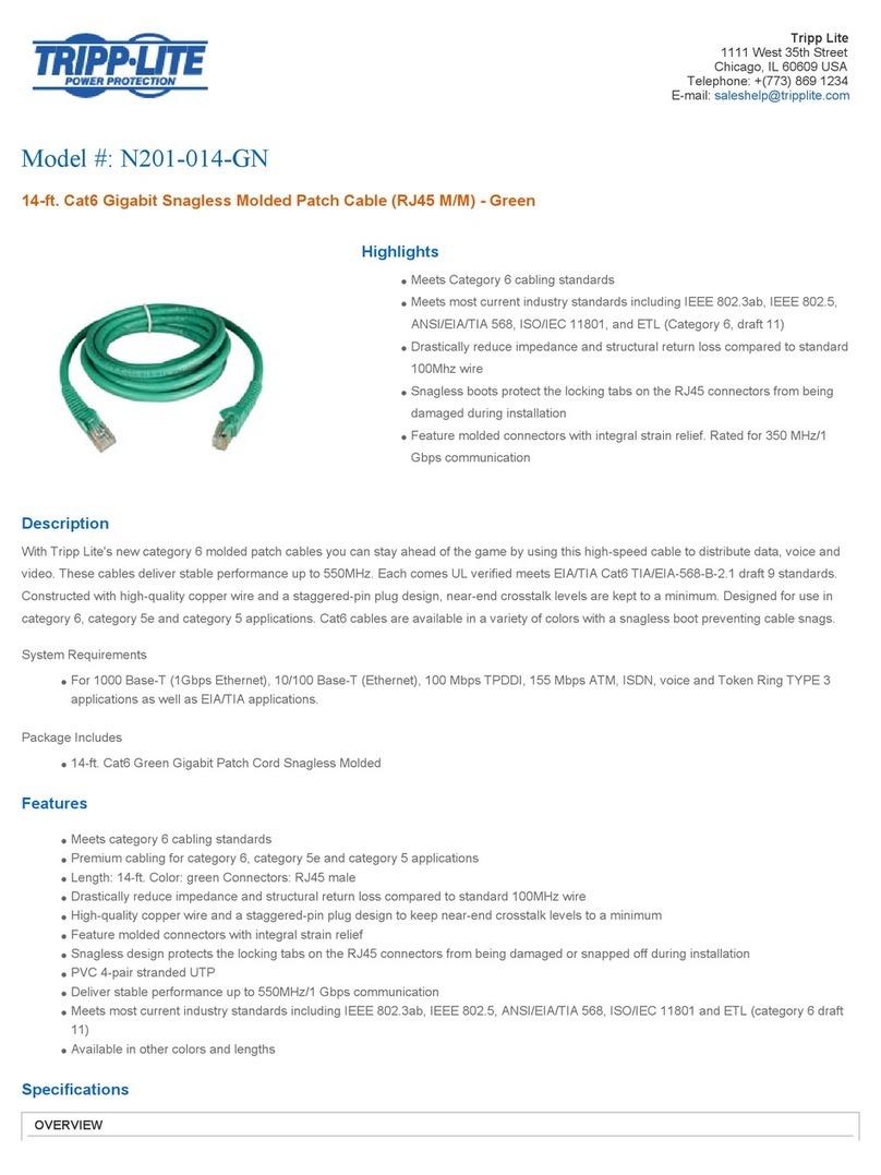 Tripp Lite N201-014-GN Specifications