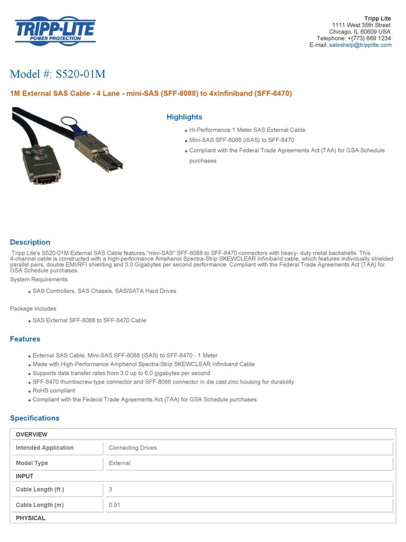 Tripp Lite S520-01M User manual Tripp Lite S520-01M User manual