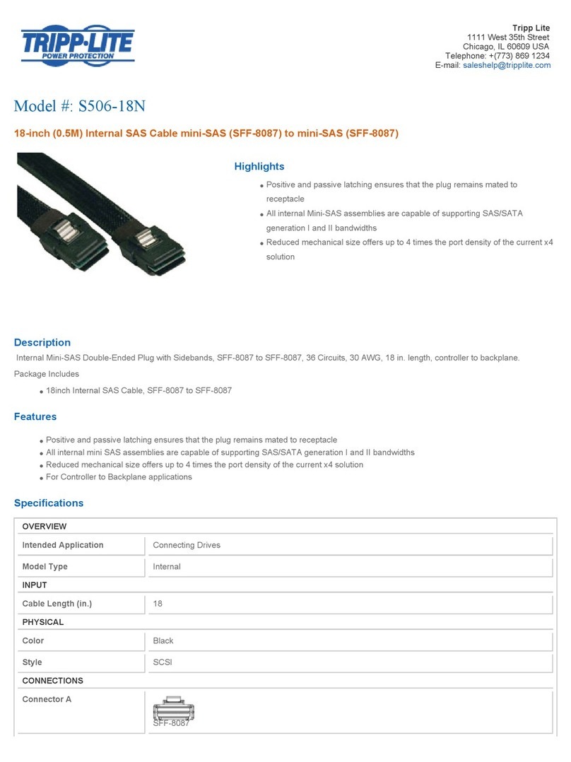 Tripp Lite S506-18N Specification sheet Tripp Lite S506-18N Specification sheet