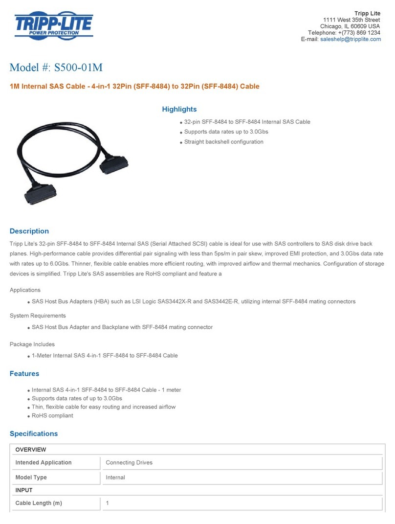 Tripp Lite S500-01M User manual