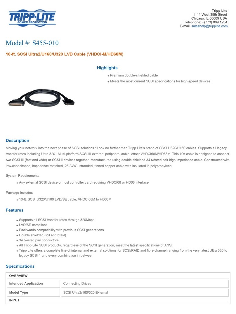 Tripp Lite S455-010 Specification sheet