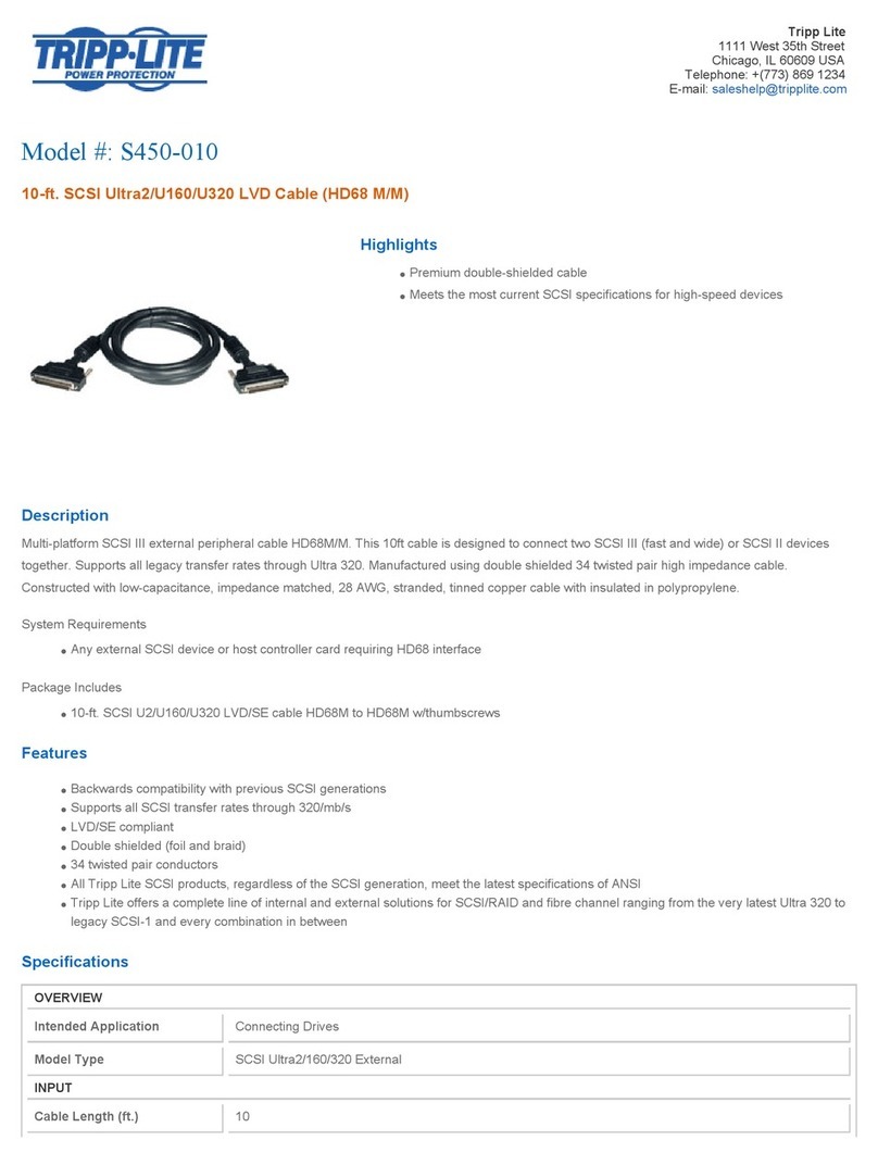 Tripp Lite S450-010 Specification sheet