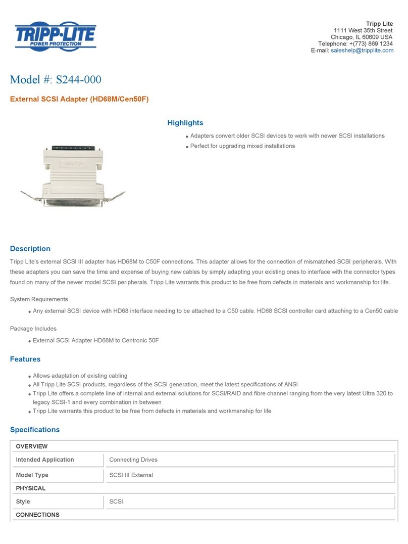 Tripp Lite S244-000 Specification sheet
