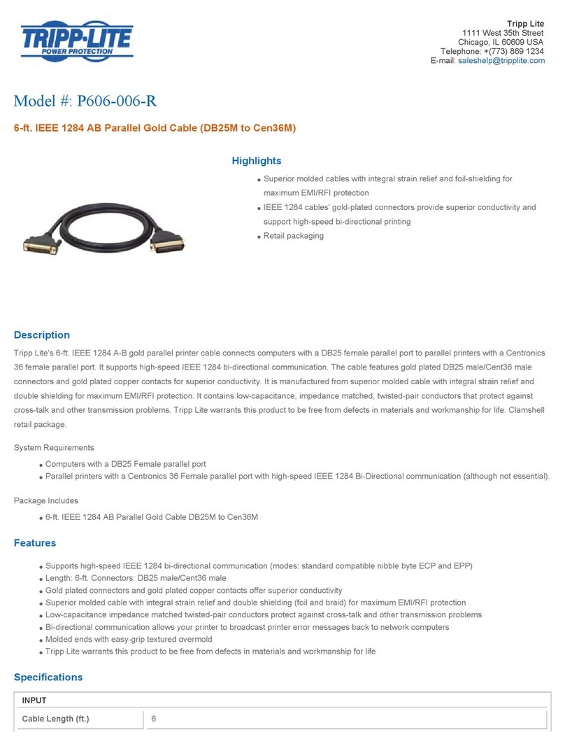 Tripp Lite P606-006-R User manual Tripp Lite P606-006-R User manual