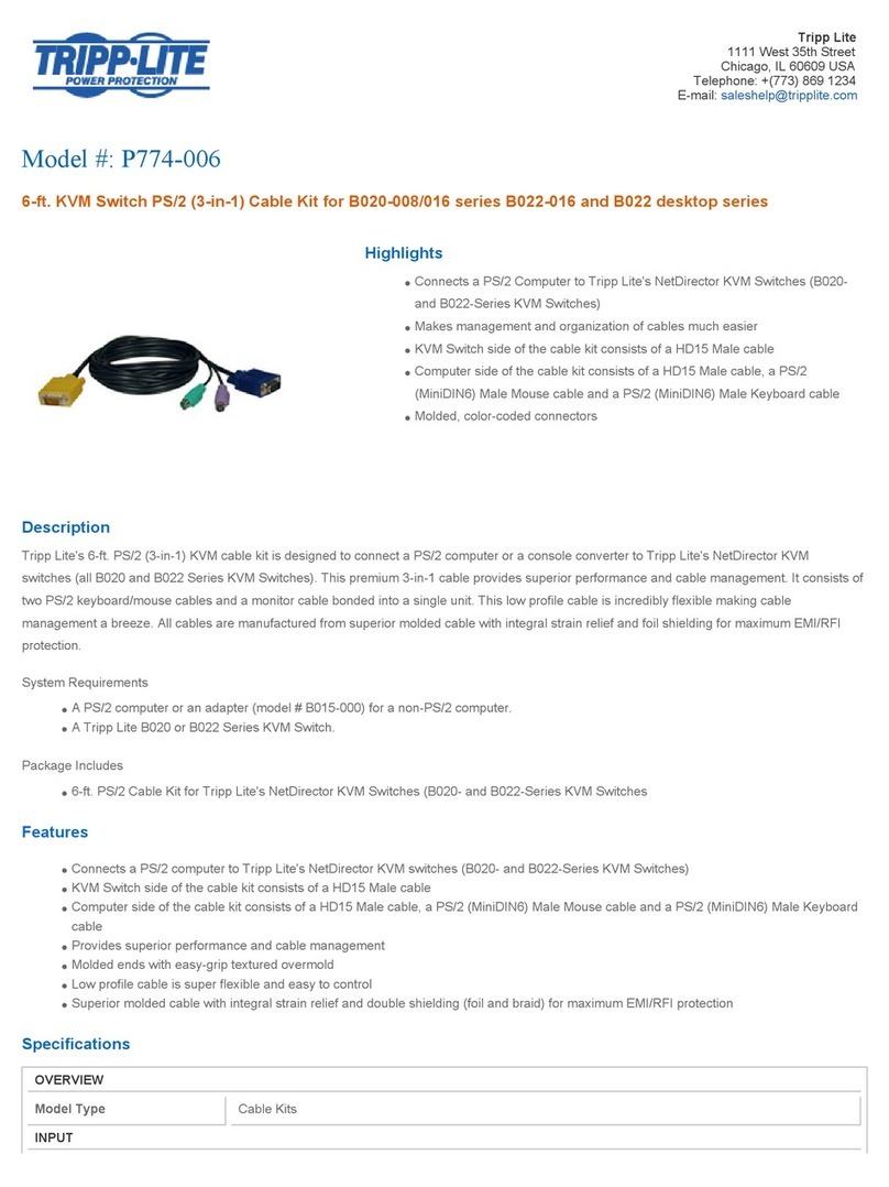 Tripp Lite p774-006 Specification sheet Tripp Lite p774-006 Specification sheet
