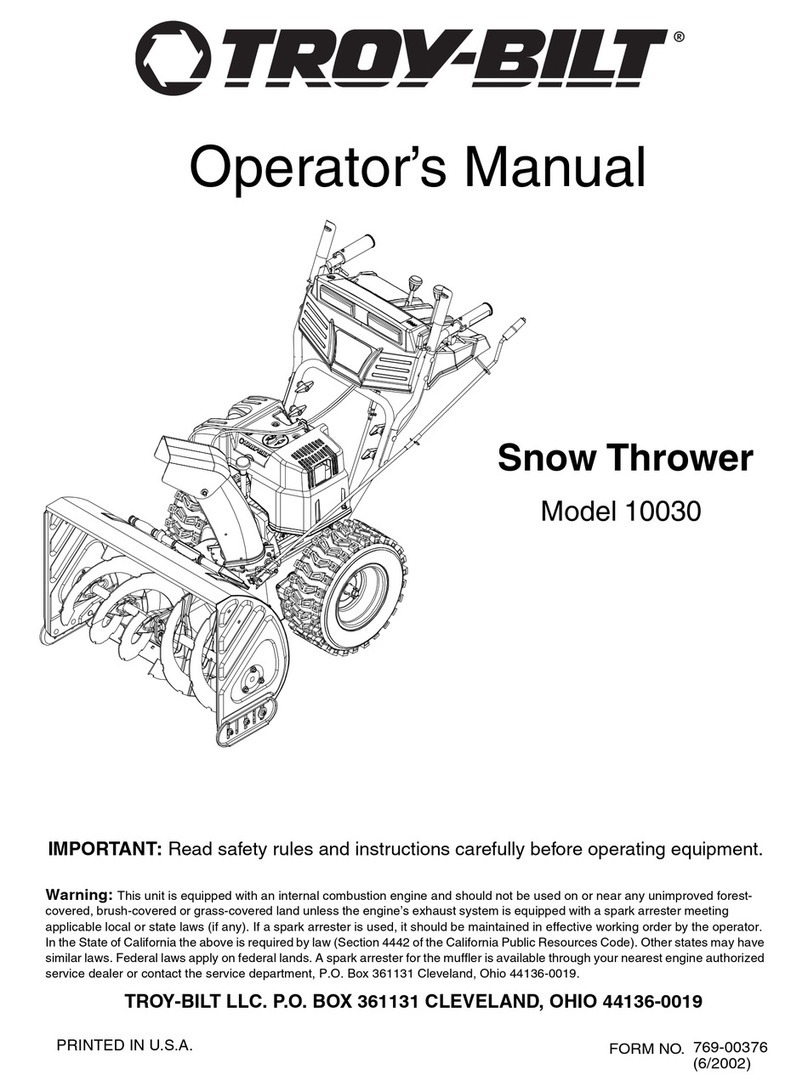 Troy-Bilt 10030 Operator's manual