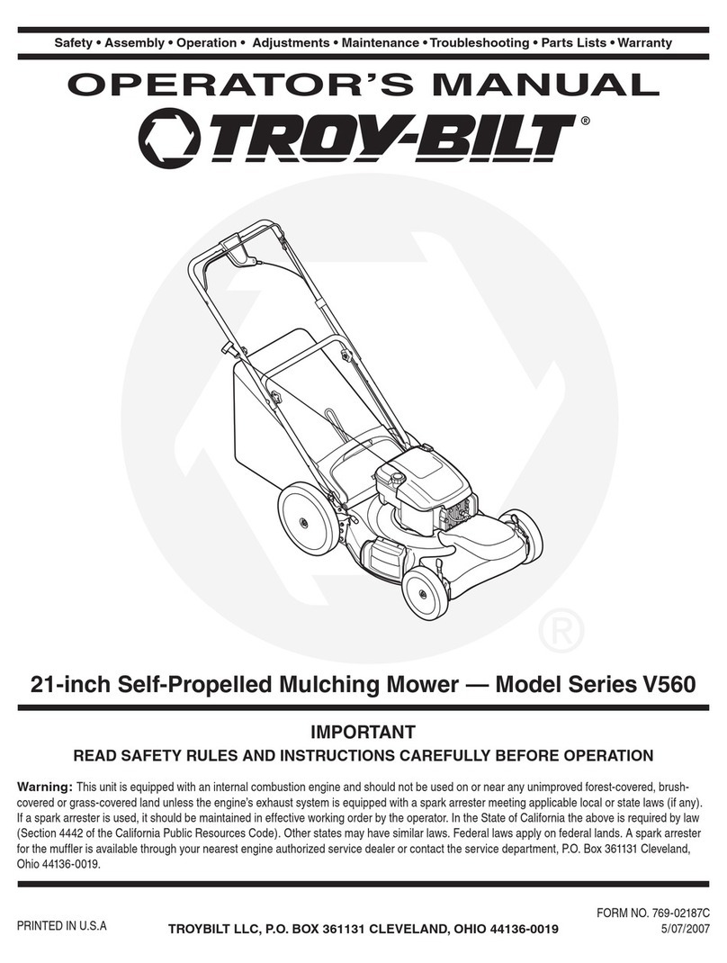 Troy-Bilt V560 Series User manual